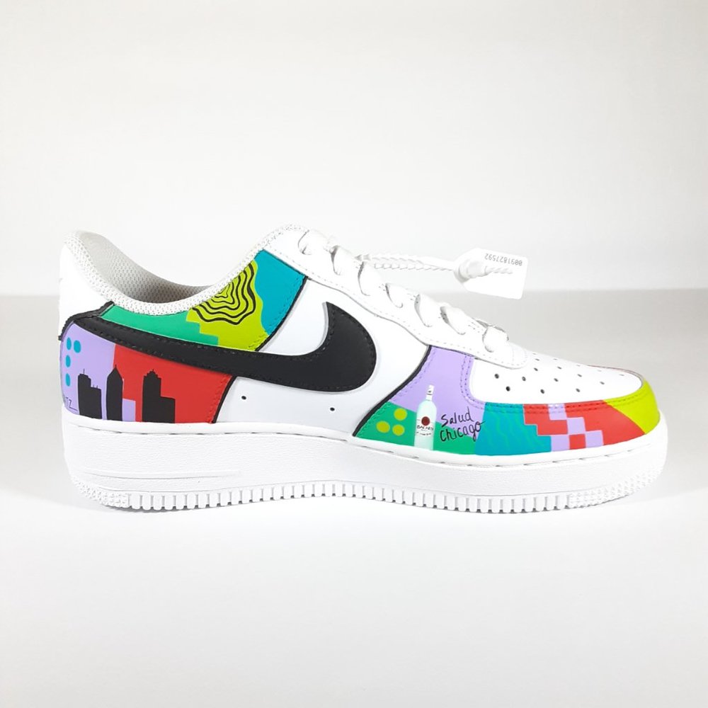 LOLLAPALOOZA X BACARDI WOMEN'S NIKE AIR FORCE 1 Shoes Size 8 PISOS BY TATZ BNIB - Picture 12 of 16